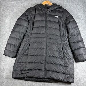 The North Face Women’s 550 Down Hooded Jacket XL Black Interior Lining Wear